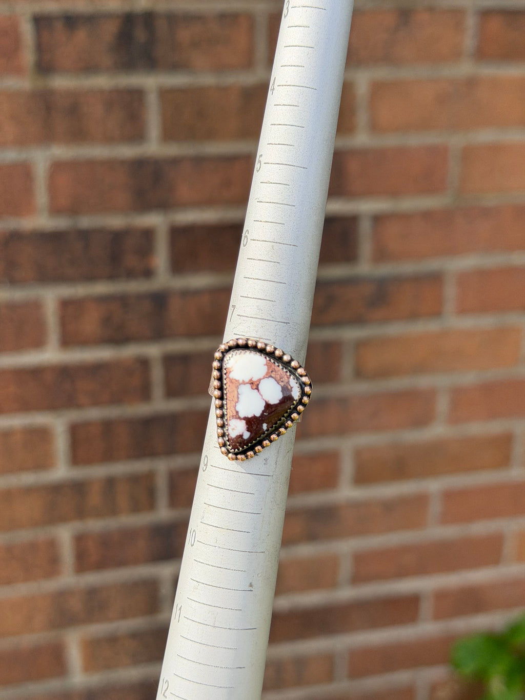 Wild Horse Adjustable Ring With Gold Filled Beading