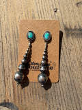 Navajo Pearl & Turquoise dangle studs