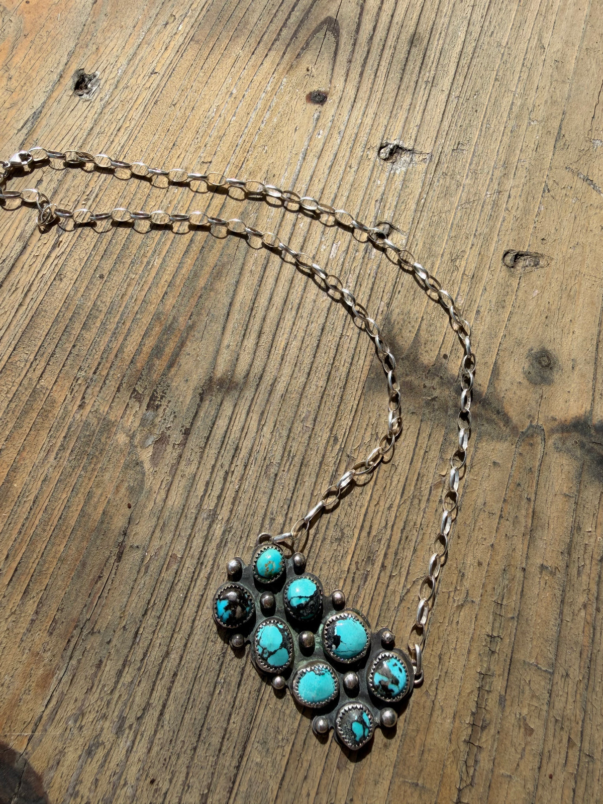 8 Stone Bar Necklace 20”